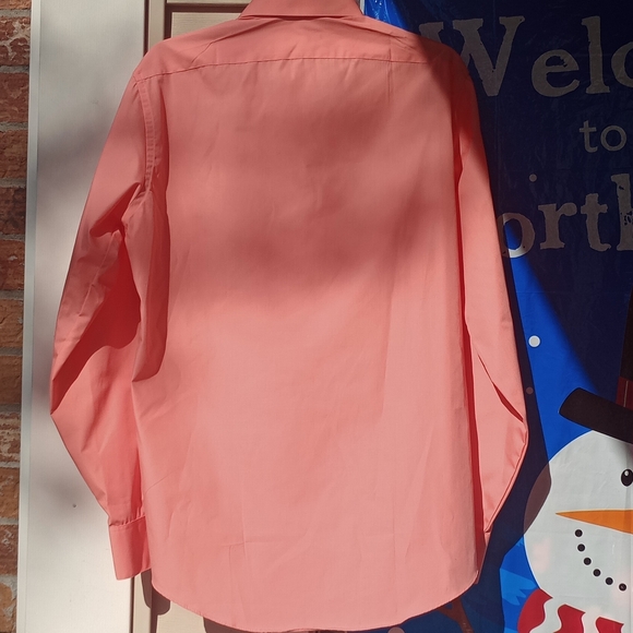 Van Heusen Men's Fitted Dress Shirt, Coral - Picture 2 of 7